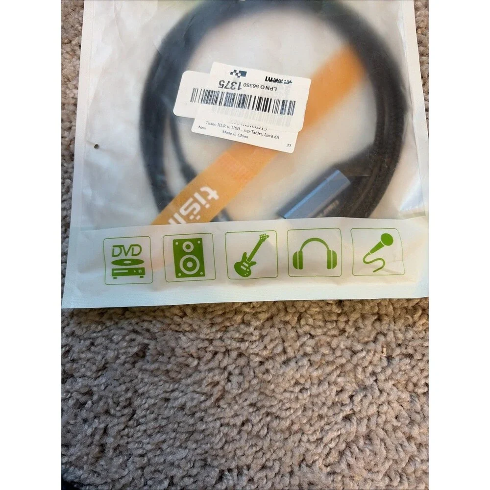 Tisino XLR Female to USB Cable 2M 6.6ft Microphone Adapter Cord